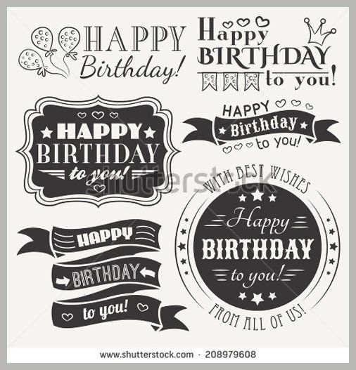 Happy Birthday Vintage Vector at Vectorified.com | Collection of Happy ...