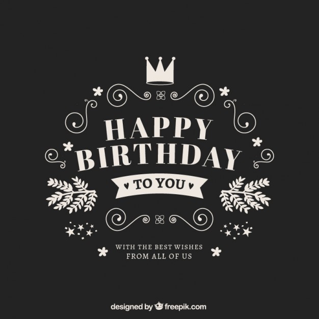 626x626 Happy Birthday Card In Retro Style Free Vector