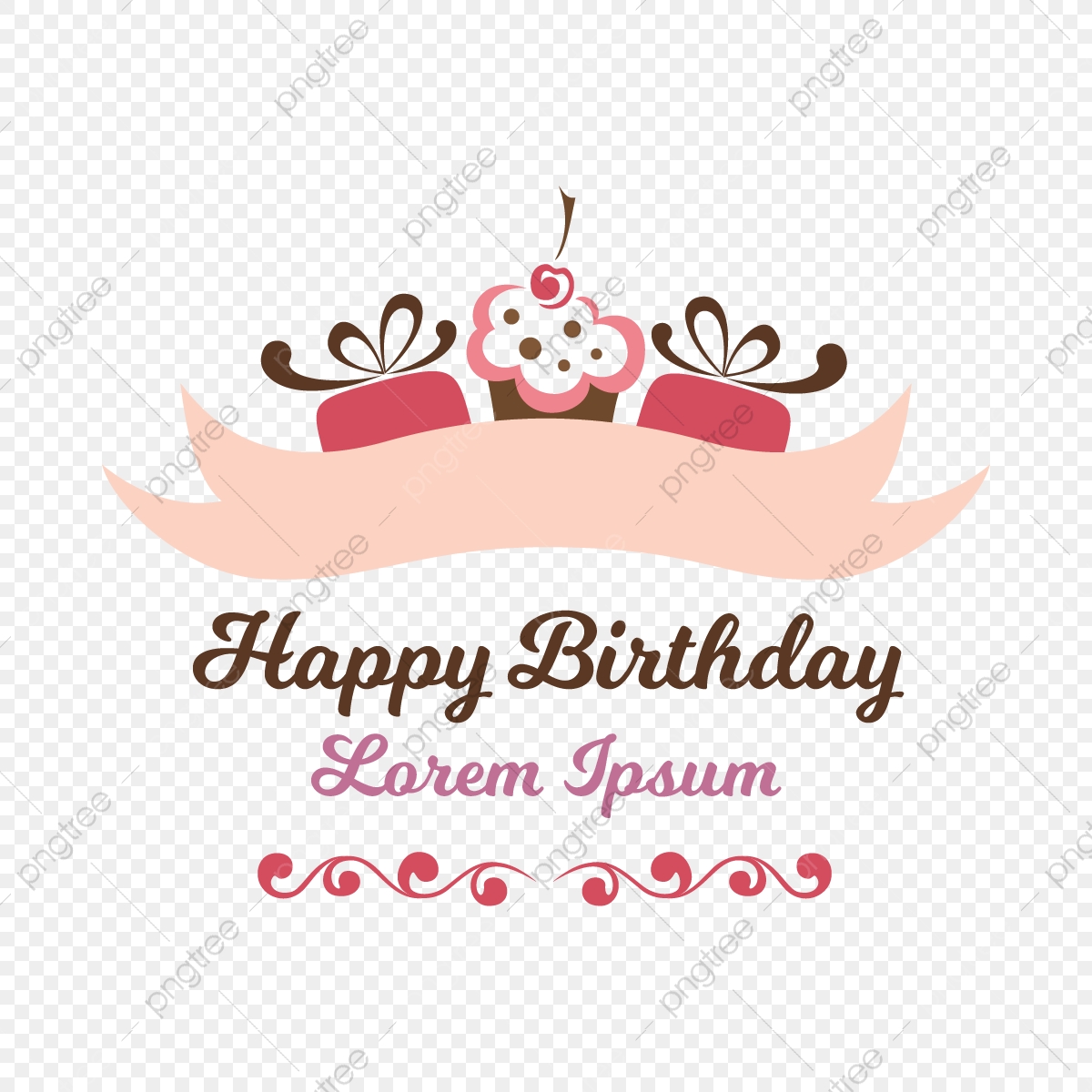 1200x1200 Happy Birthday Vintage Badge With Surprise Gift, Happy Birthday