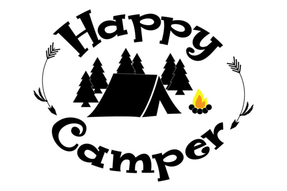 580x387 Happy Camper Dxf Png Vector Graphic