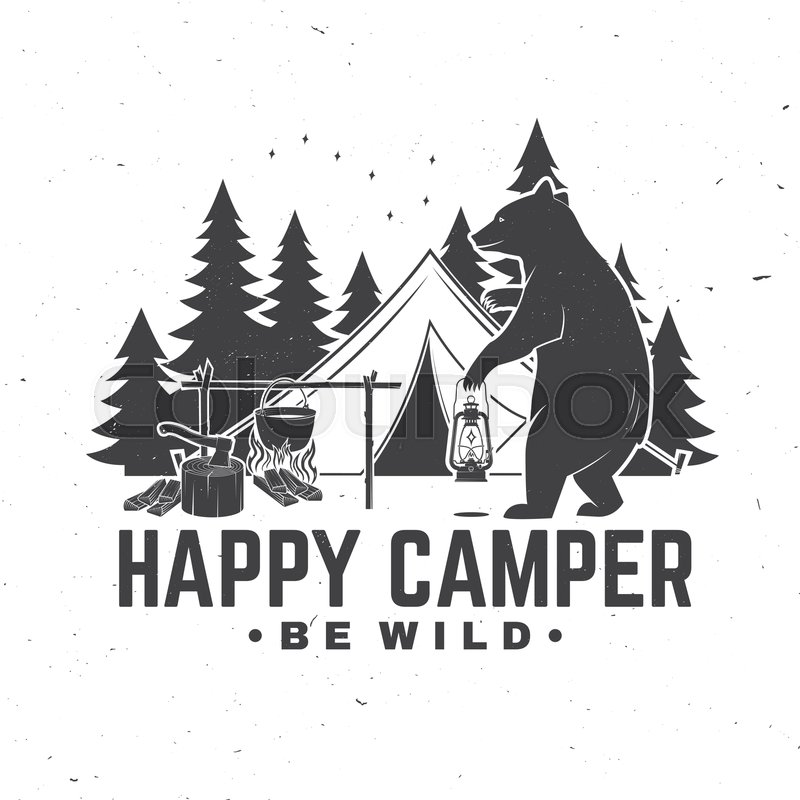 800x800 Happy Camper Be Wild Vector Stock Vector Colourbox
