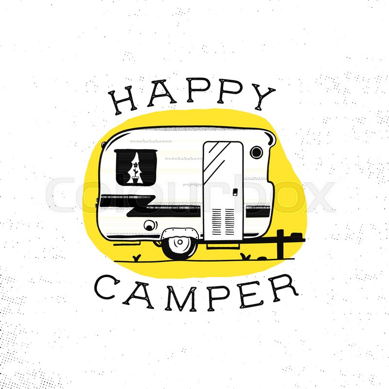 800x800 Mobile Recreation Happy Camper Stock Vector Colourbox