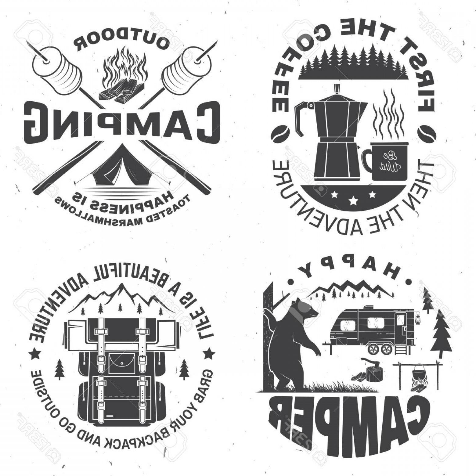 1560x1560 Photostock Vector Happy Camper Vector Concept For Shirt Or Logo