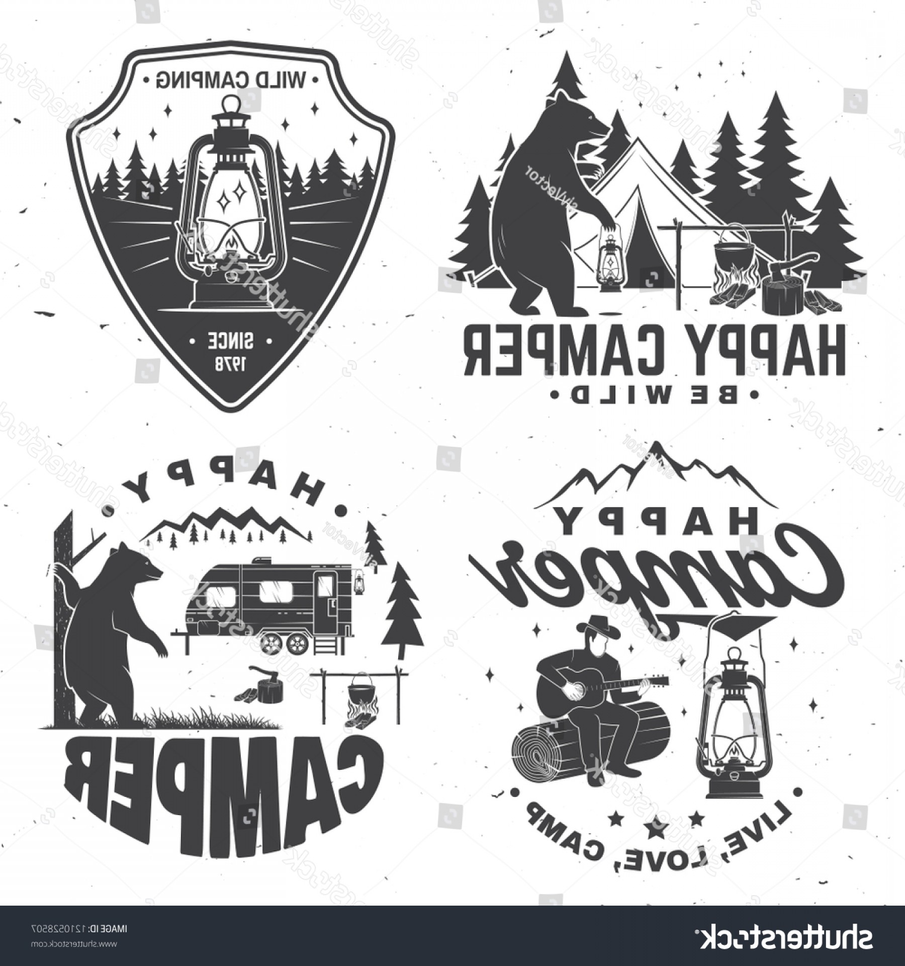 1800x1920 Vector Silhouette Happy Camper Soidergi