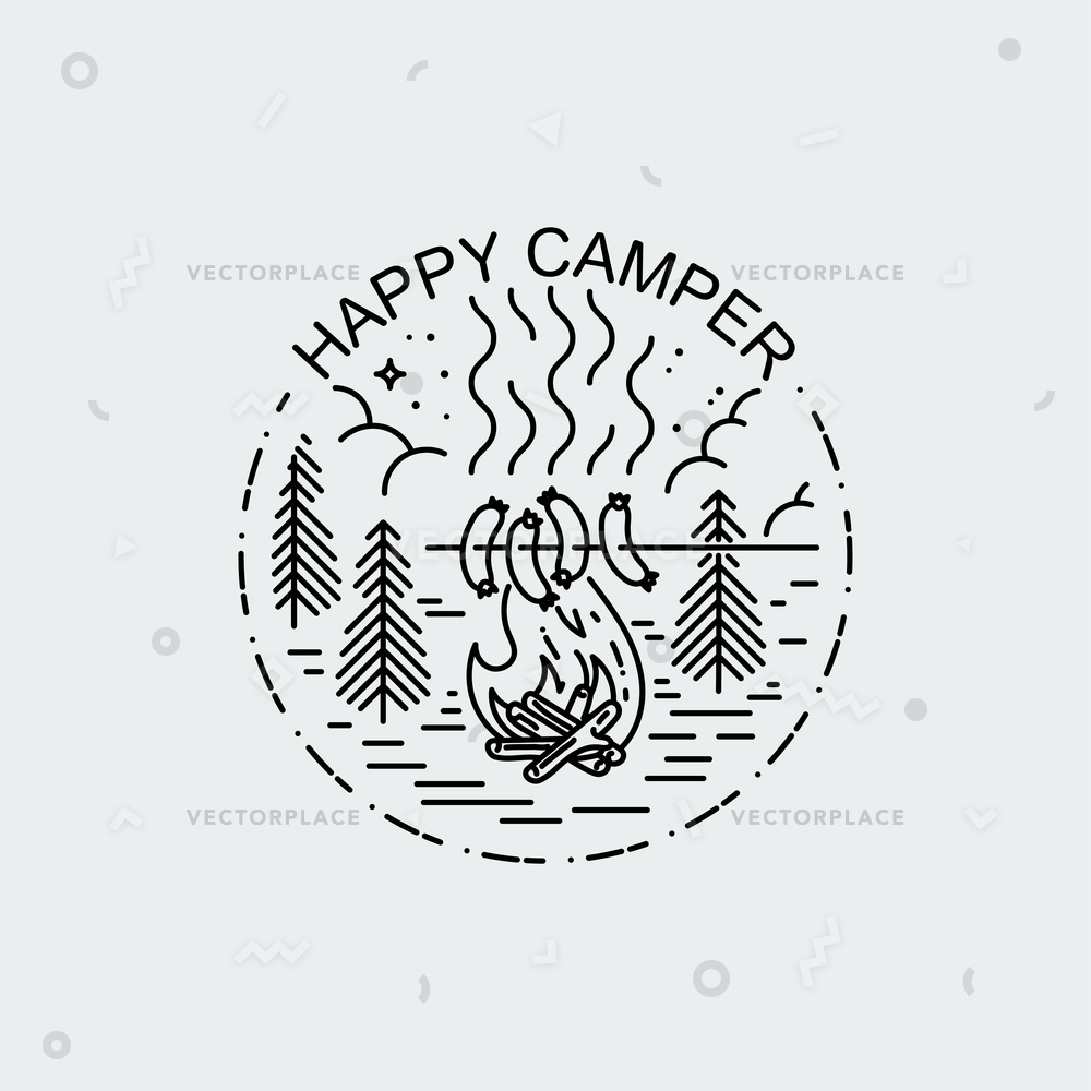 Happy Camper Vector at Vectorified.com | Collection of Happy Camper ...