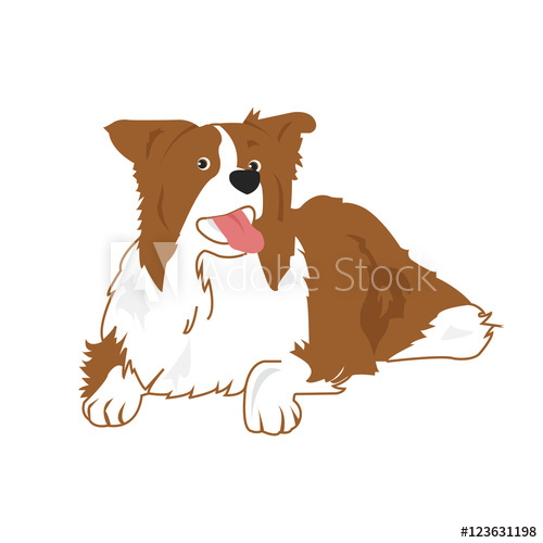 500x500 Happy Dog Vector Illustration