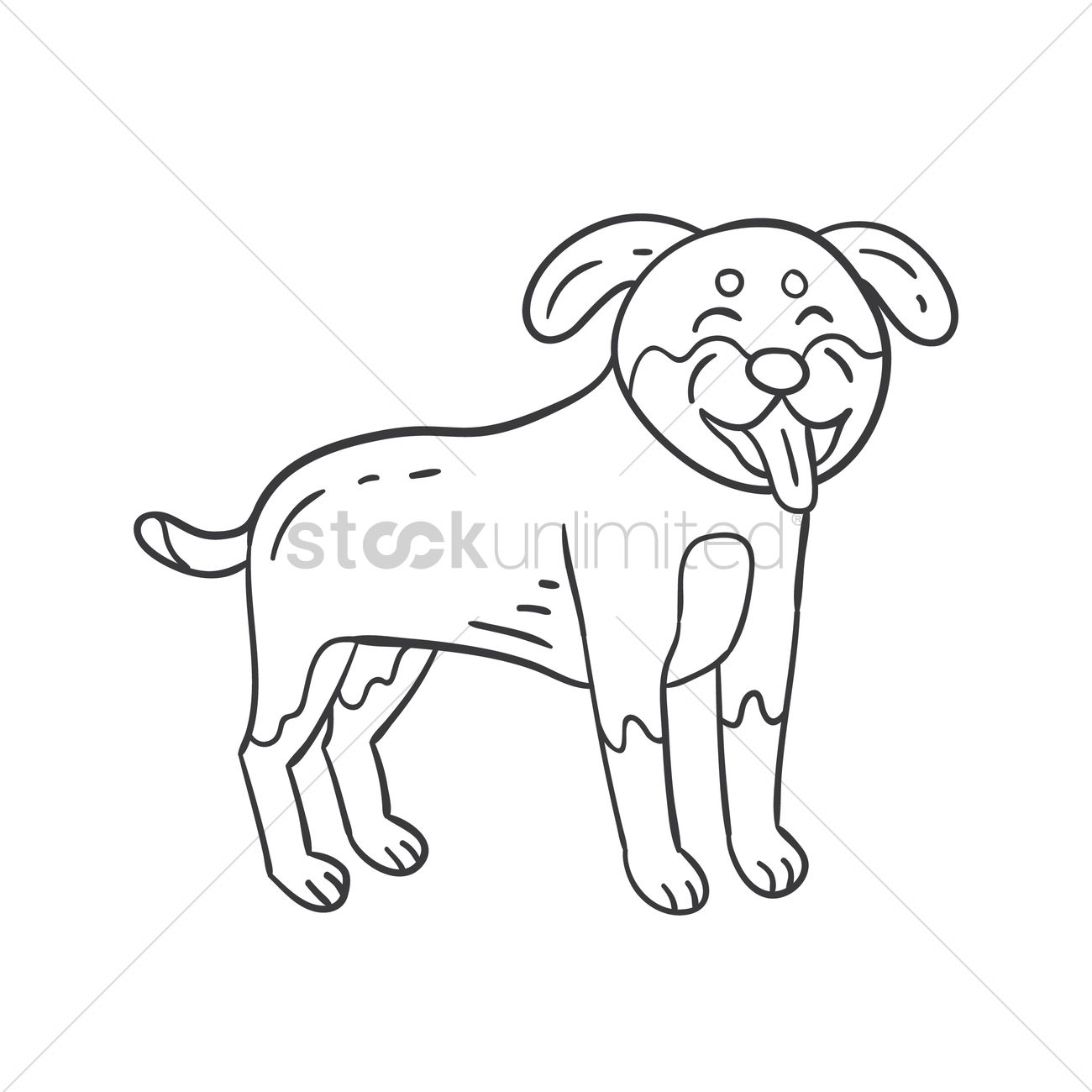 1300x1300 Happy Dog Vector Image