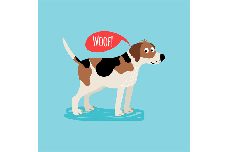 800x533 Vector Cartoon Happy Dog