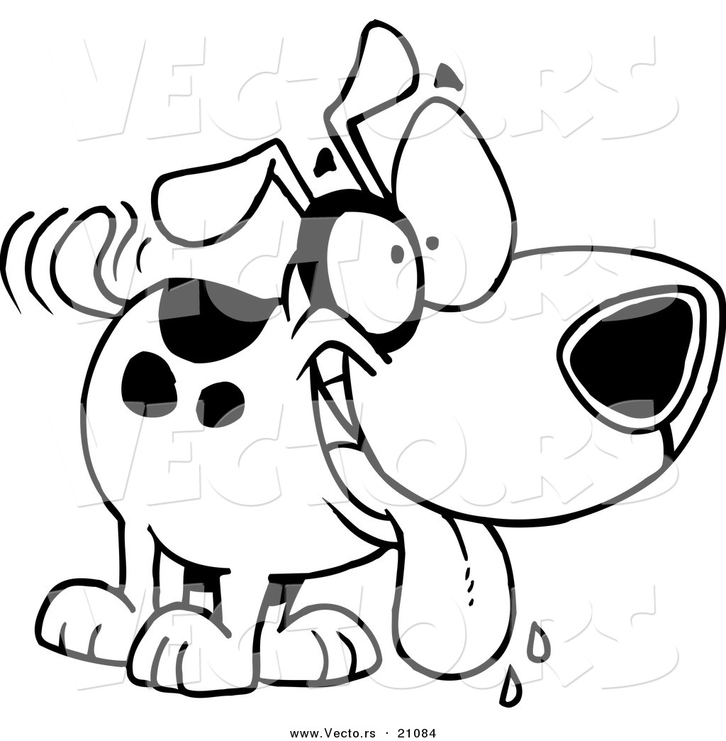 1024x1044 Vector Of A Cartoon Drooling Happy Dog