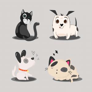 300x300 Cute Smiling Happy Dogs Vector Set Cultracing