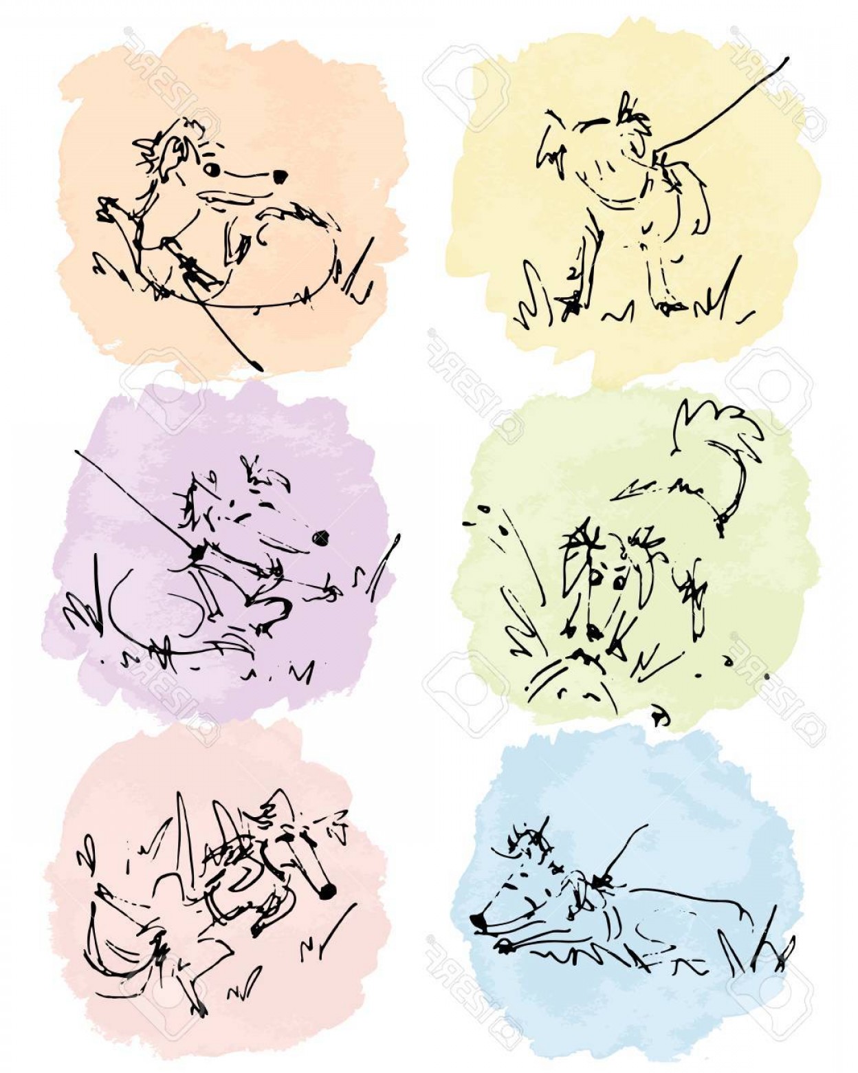 1248x1560 Dog Vector Sketches Hoodamath