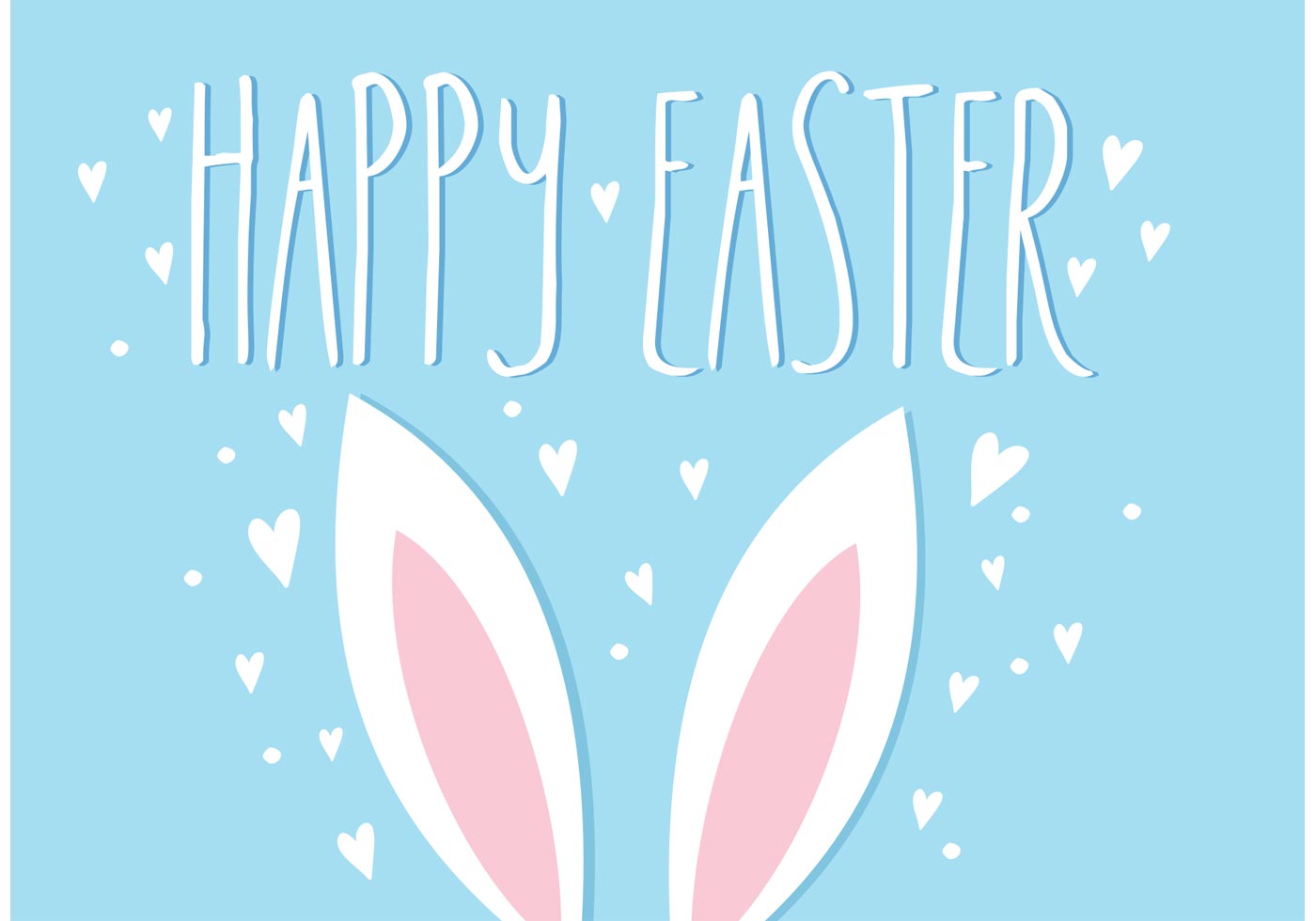 Easter Bunny Ears Vector Illustration 1400x980 Easter Bunny Ears Vector Illustration