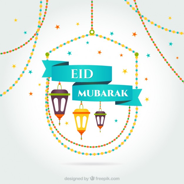 626x626 Eid Mubarak Card Vector Free Download