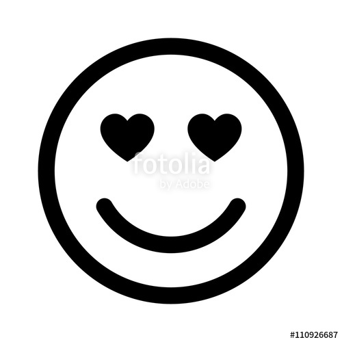 Smiley Face In Love Line Art Icon For Apps And Websites Stock 500x500 Smiley Face In Love Line Art Icon For Apps And Websites Stock