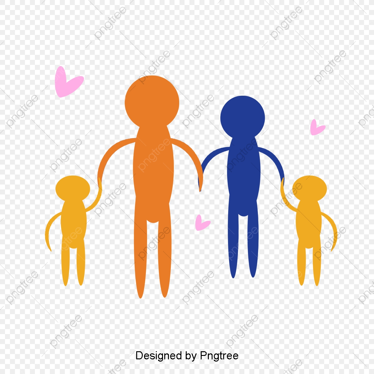 1200x1200 Happy Family Vector, Happy, Family, Silhouette Figures Png