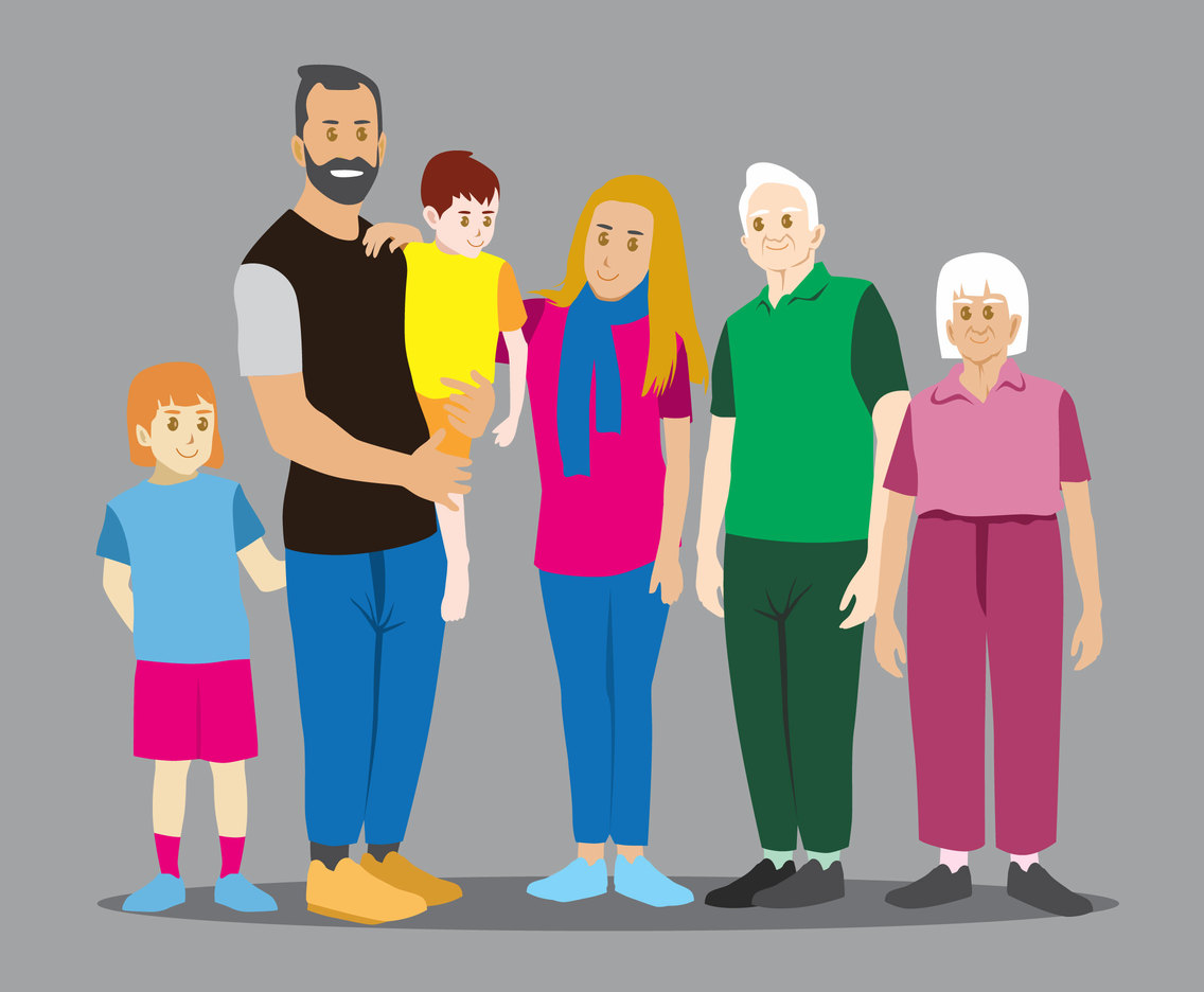 1136x936 Happy Family Vector Vector Art Graphics