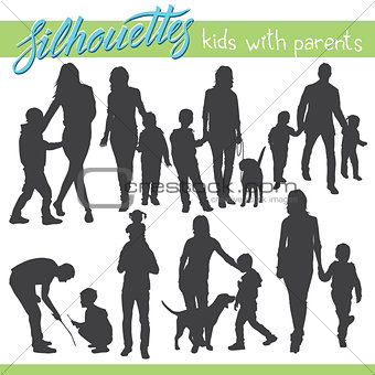 340x340 Image Happy Family Vector Silhouettes From Crestock Stock