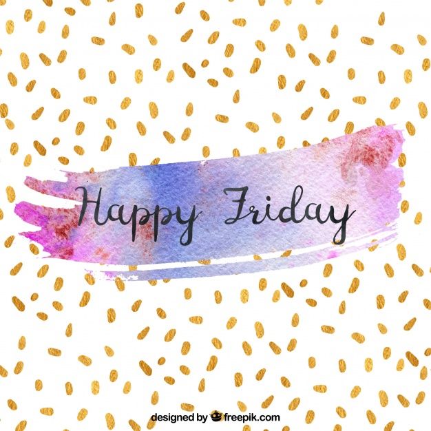 626x626 Happy Friday, Background With Watercolors Free Vector Friday