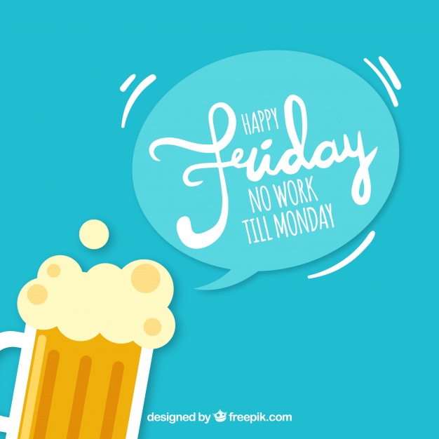 626x626 Happy Friday Background With Beer Vector Free Download