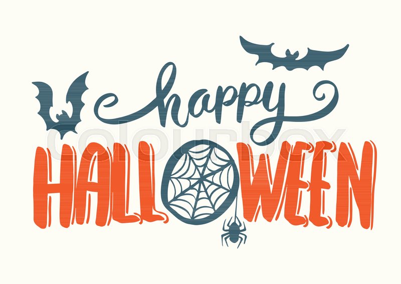 Happy Halloween Vector Lettering Stock Vector Colourbox 800x566 Happy Halloween Vector Lettering Stock Vector Colourbox