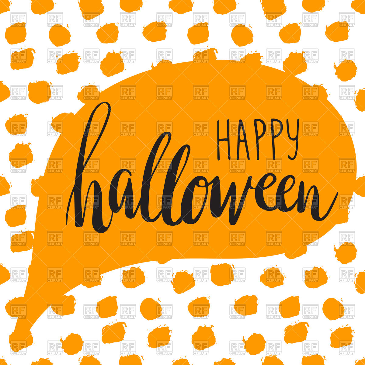 Speech Text Bubble With Phrase Happy Halloween Vector Image 1200x1200 Speech Text Bubble With Phrase Happy Halloween Vector Image