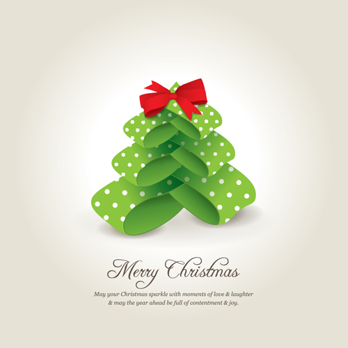500x501 Creative Xmas Tree Christmas Cards Vector Free Download