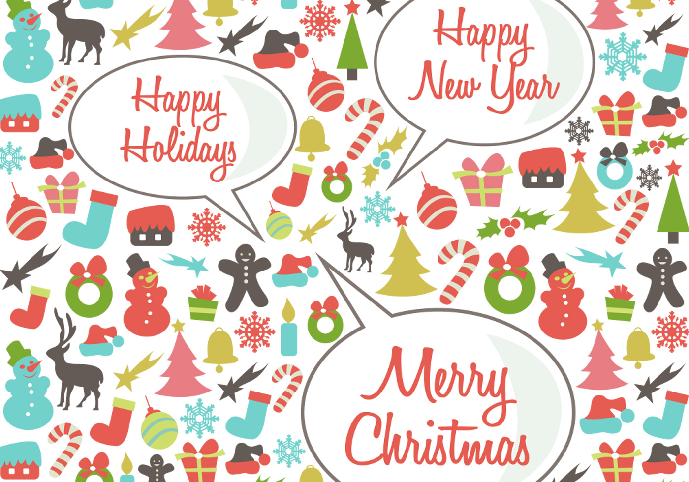 1400x980 Happy Holidays Wallpaper Free Vector Art