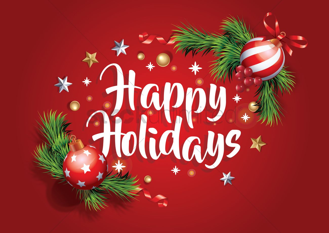 1300x919 Happy Holidays Vector Image