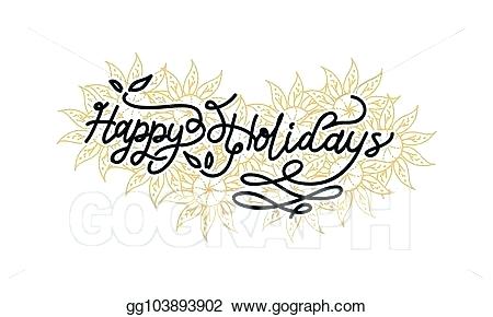 450x290 Happy Holidays Template Vector Card Free