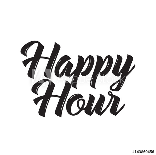 Happy Hour, Text Design Vector Calligraphy Typography Poster 500x496 Happy Hour, Text Design Vector Calligraphy Typography Poster