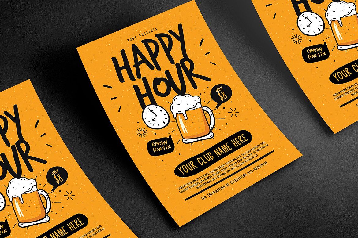 Happy Hour Beer Flyer 1170x780 Happy Hour Beer Flyer