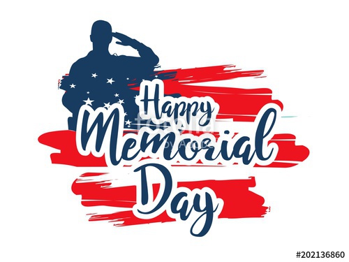 Happy Memorial Day Greeting Card Vector Illustration Patriotic 500x375 Happy Memorial Day Greeting Card Vector Illustration Patriotic