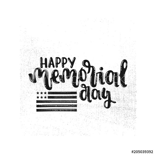 Vector Hand Drawn Illustration Happy Memorial Day, Flag, America 500x500 Vector Hand Drawn Illustration Happy Memorial Day, Flag, America