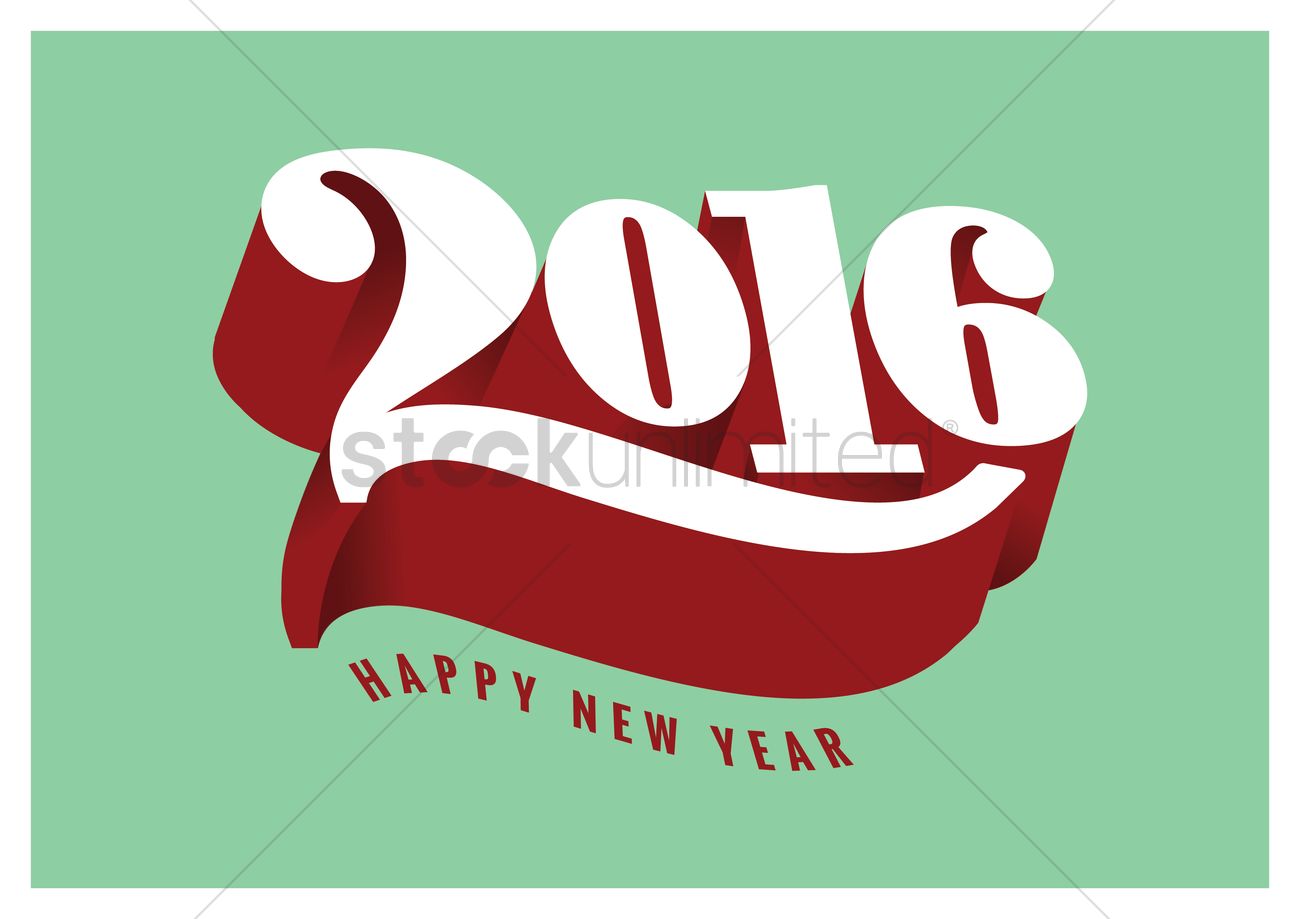 1300x919 Happy New Year Vector Image