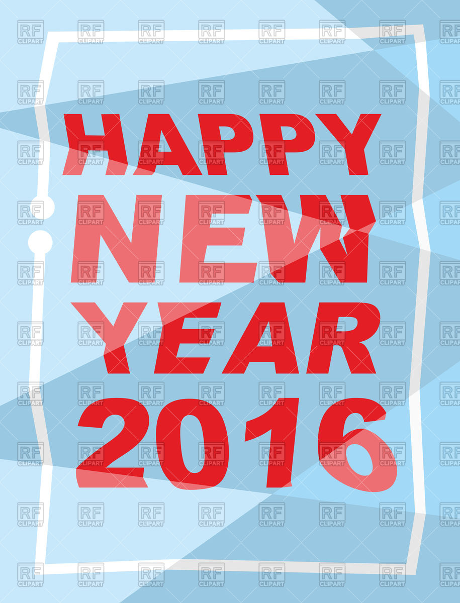 915x1200 Happy New Year Poster With Red Letters Vector Image