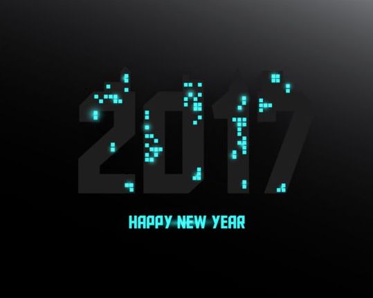 539x431 Happy New Year Background With Light Vector Free Download