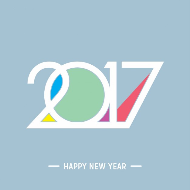 626x626 Happy New Year Colored Typography Vector Free Download