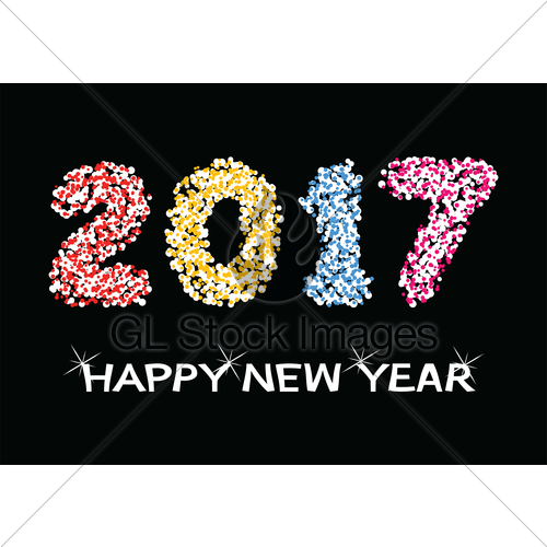 500x500 Vector Colorful Background For Happy New Year Celebr Gl