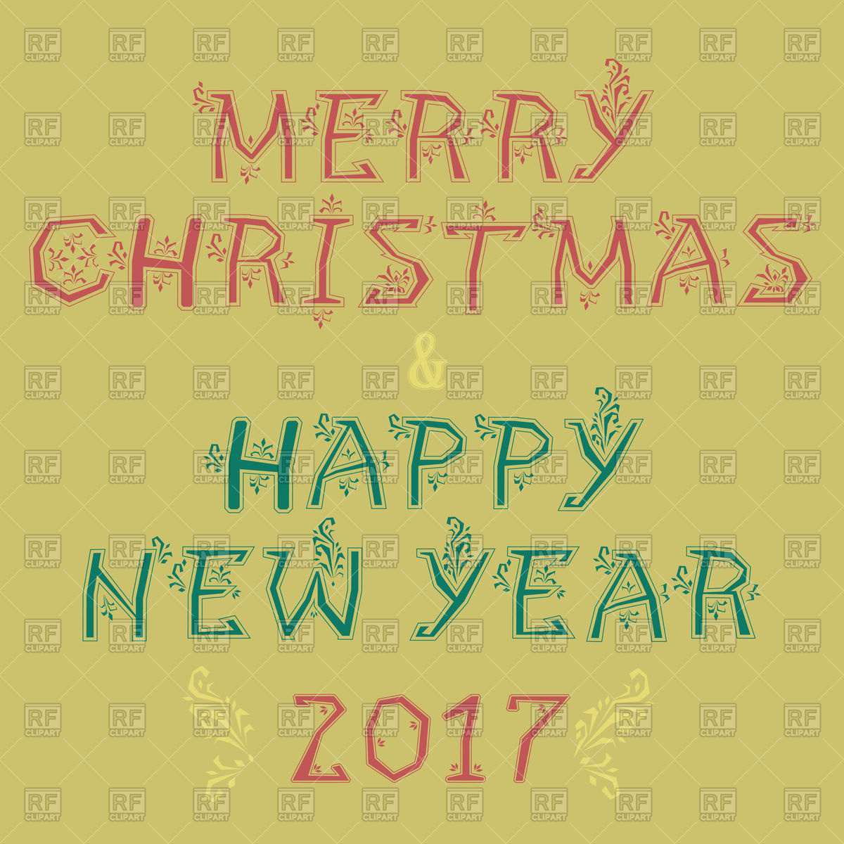 1200x1200 Banner For Christmas With Lettering Happy New Year Vector