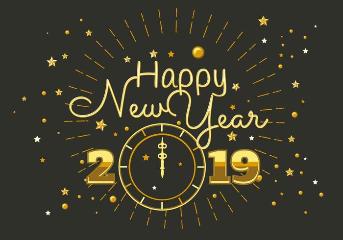 700x490 Happy New Year Typography Vector