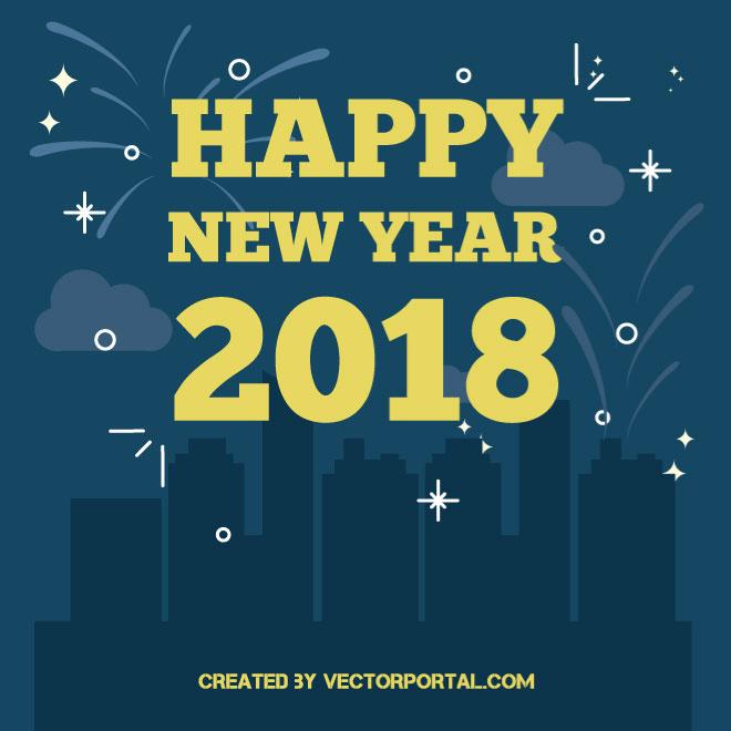 660x660 Happy New Year Vector Image