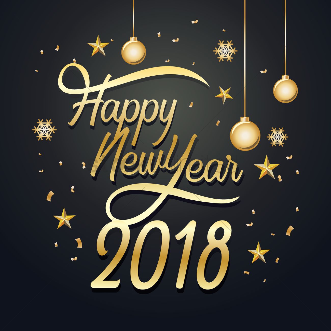 1300x1300 Happy New Year Vector Image