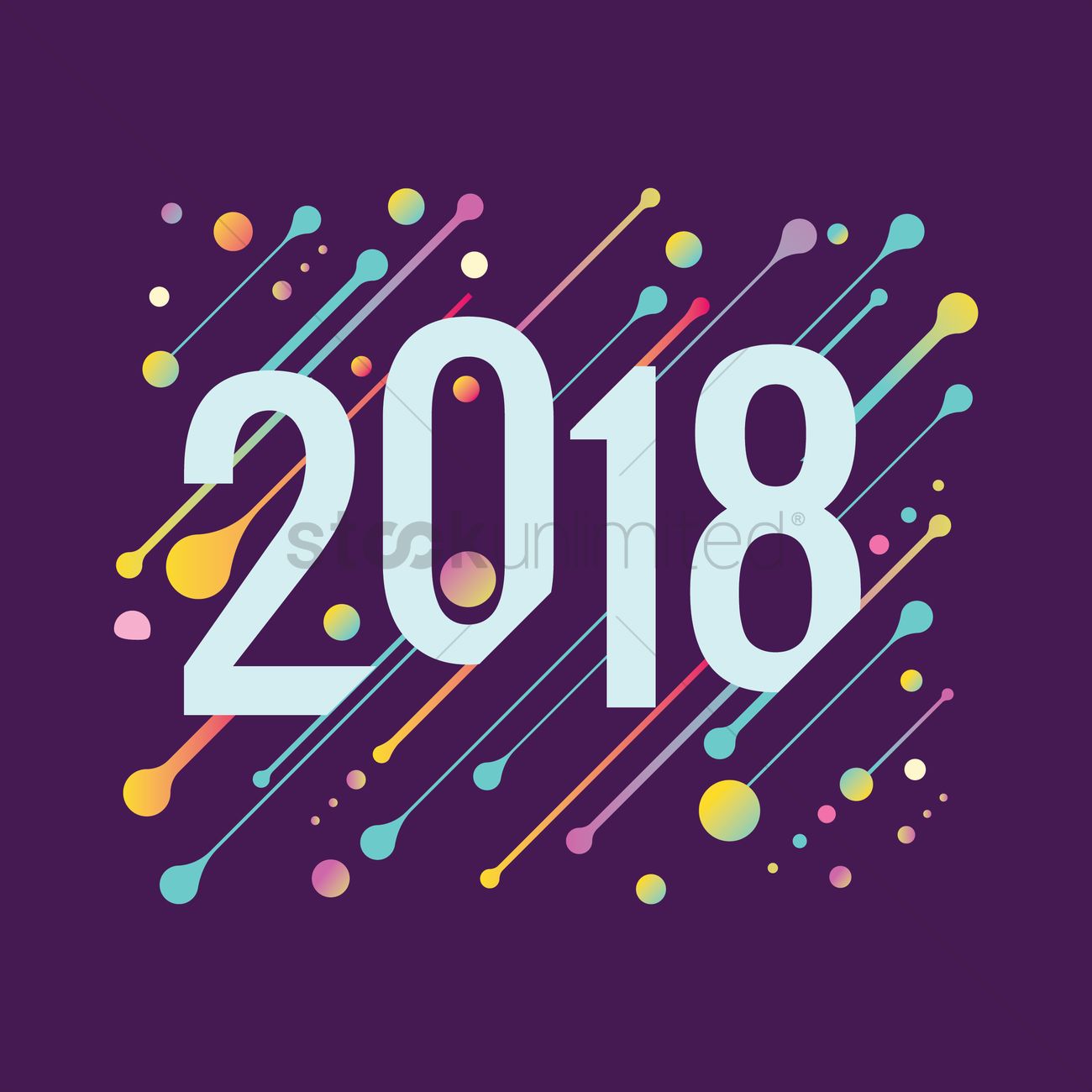 1300x1300 Happy New Year Vector Image