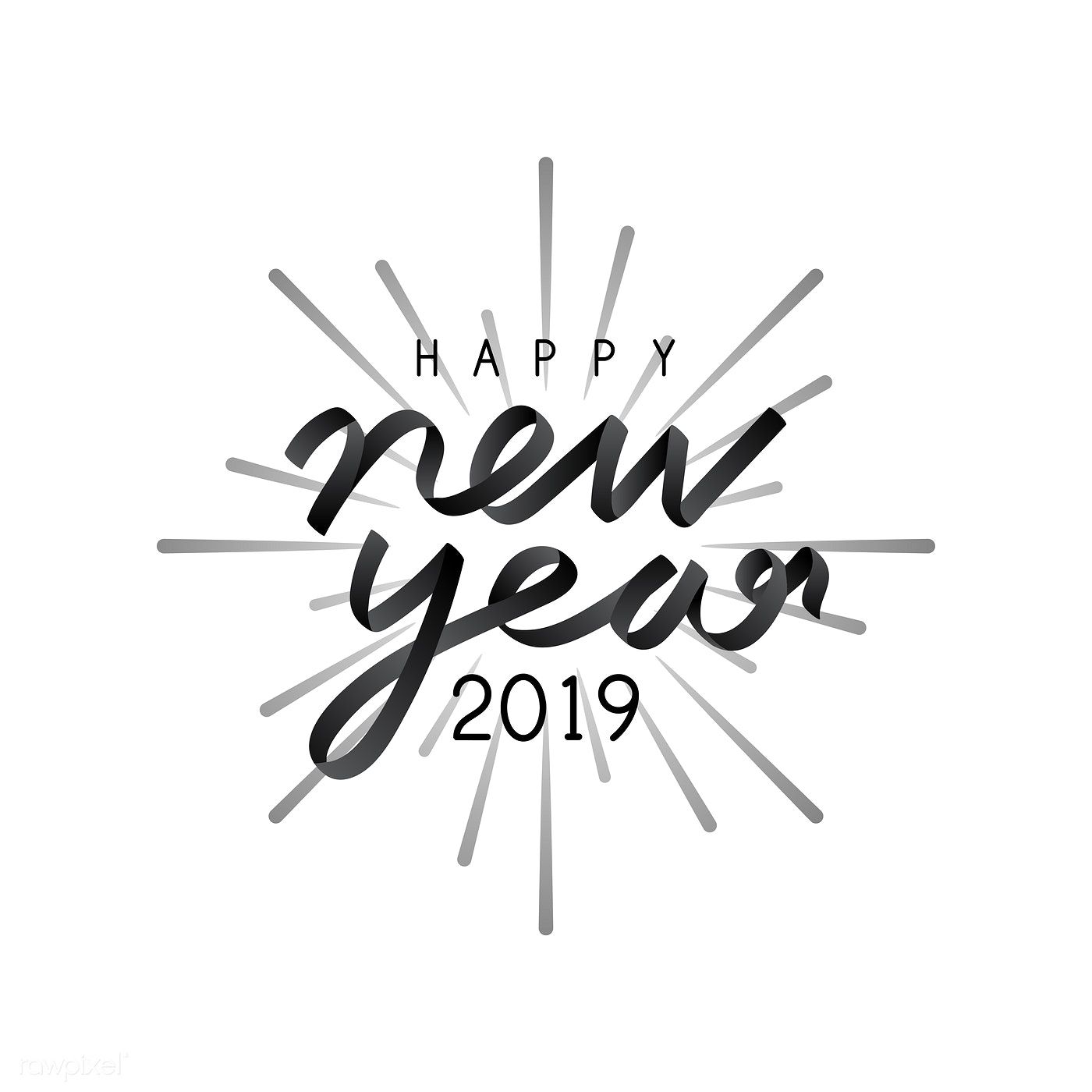 1400x1400 Happy New Year Badge Vector Free Image