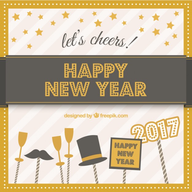 626x626 Happy New Year Card For Vector Free Download
