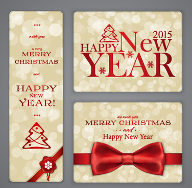 376x368 Christmas New Year Cards Free Vector Download