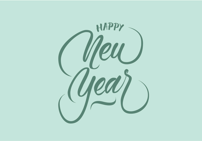 700x490 Happy New Year Vector Hand Lettering Free Vectors Ui Download
