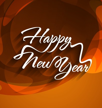 410x431 Happy New Year Text With Holiday Background Vector Free Download