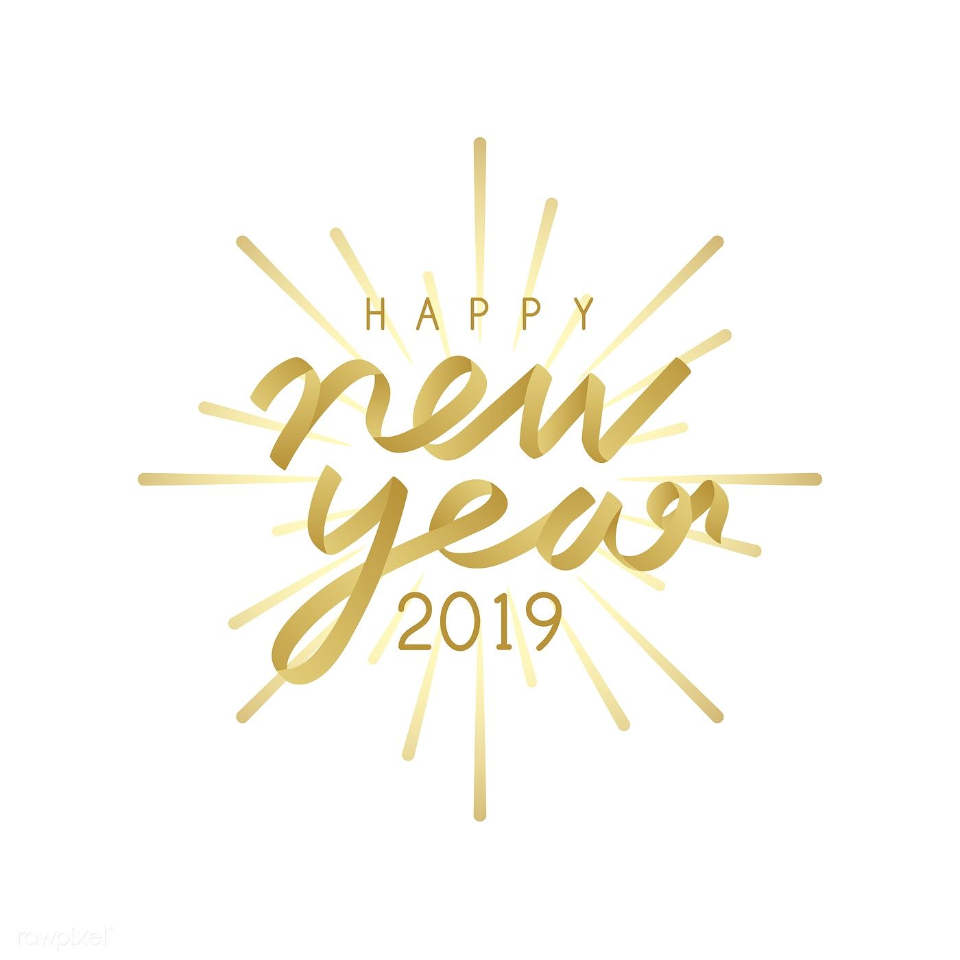 1400x1400 Happy New Year Badge Vector Free Image