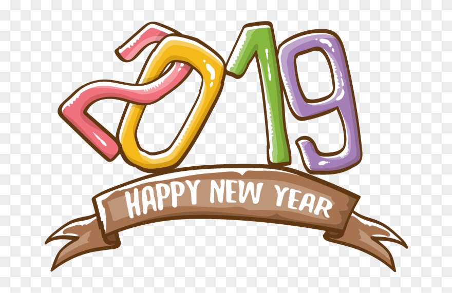 880x571 Poster Happy New Year Vector Clipart